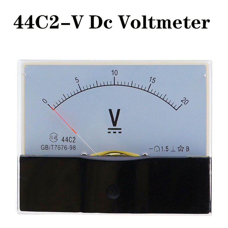 NEW 44C2 DC Voltmeter analog panel pointer voltmeter DC 1V 3V 5V 10V 15V 20V 30V 50V 75V 100V 150V 3