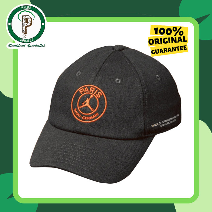 Sale Terbatas Psg Club Jordan Football Structured Black Cap 100% Original Guarantee