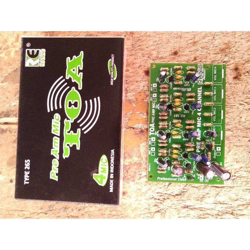 RB2233 Kit penguat mic pre amp mic mixer 4 channel model toa ( 265 )