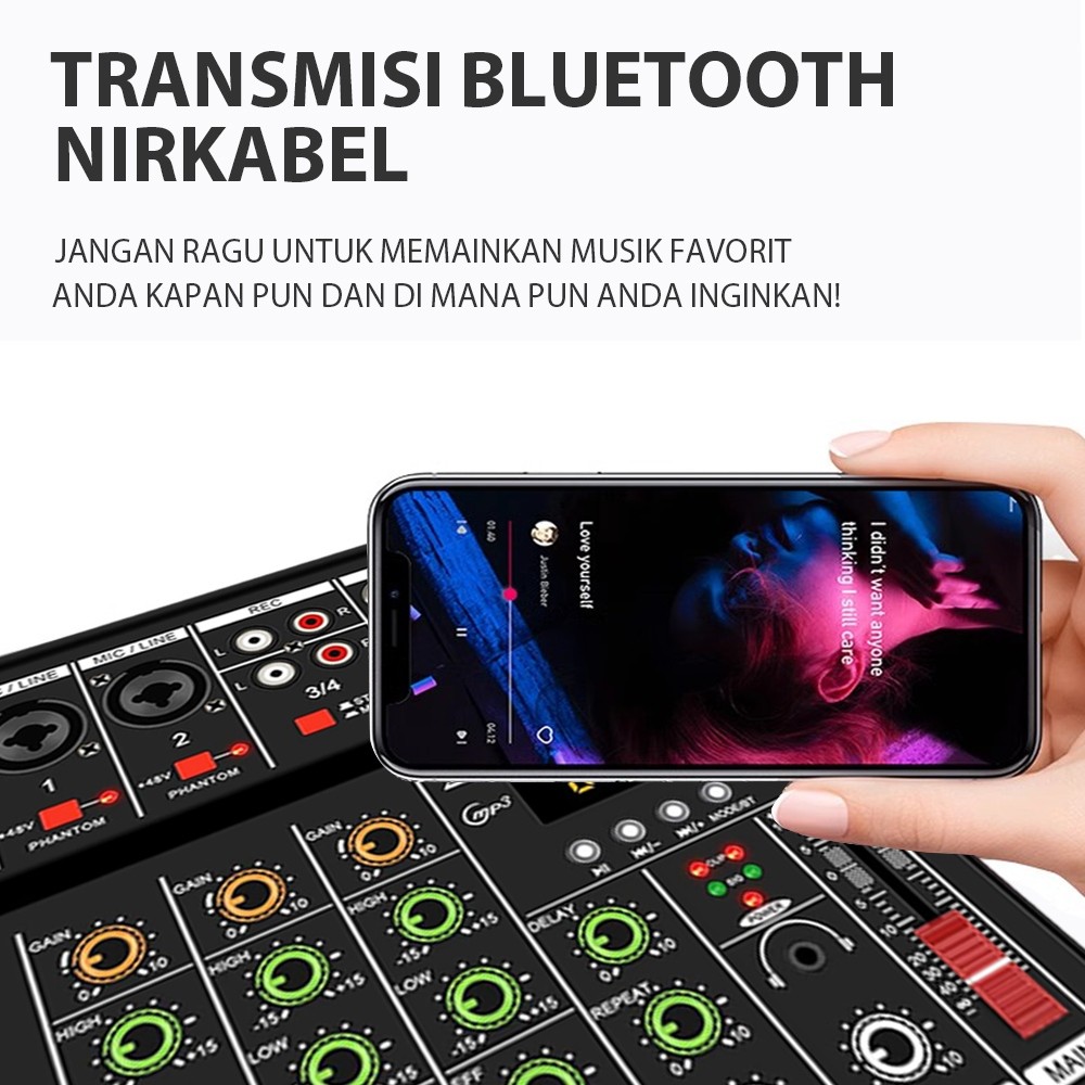 RB2233 MICO Mixer 4 chanel /mixer audio/Professional mixer 4 chanel murah/mixer mini/Soundcard USB