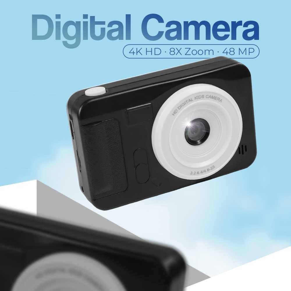 

Kamera Ganda Digital 4K HD 8X Zoom Kamera Perjalanan 48MP Digital Dual Camera 4K HD 8X Zoom 48MP Travel Camera Warna Hitam