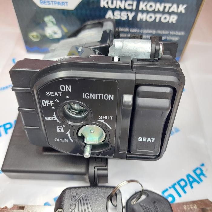 PREMIUM KUNCI KONTAK ASSY SET + REMOT +MODUL SCOOPY ESP 2015-2016 (LOGO HONDA)
