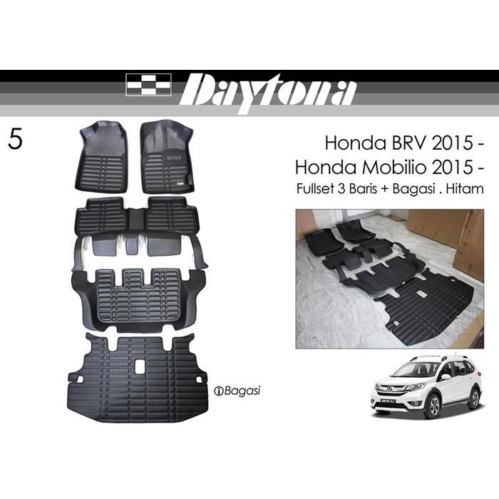PREMIUM DAYTONA Karpet 5D Honda Mobilio 2015- FULL SET