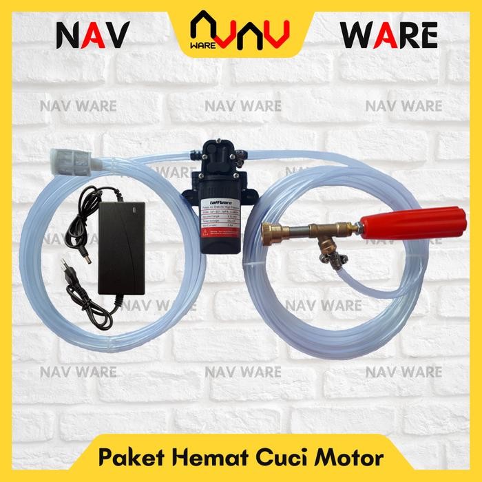 PREMIUM Paket Pompa Air Mesin Cuci Motor Alat Steam Portable Sprayer
