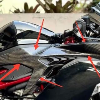 PREMIUM Cover fairing knee grip carbon kevlar ZX25R ZX 25R zx25r include part