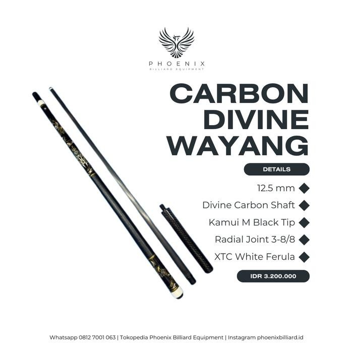 PREMIUM CARBON DIVINE WAYANG STICK BILLIARD STICK BILLIARD STICK CARBON