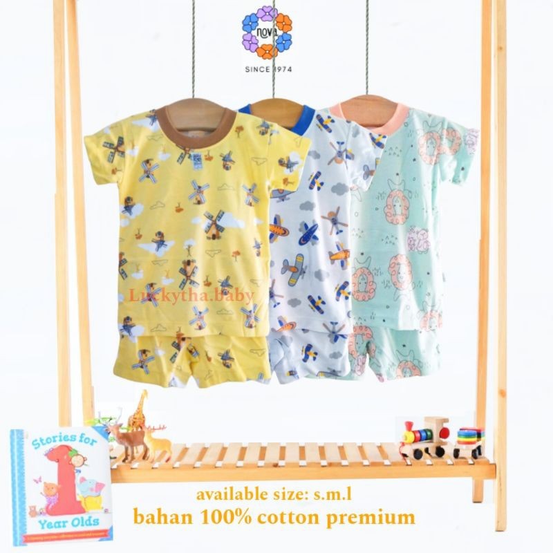 Promo Nova Baby Best Buddies Series 1-3 Tahun .Setelan Pendek Nova Baby . Setelan Pendek Bayi Nova