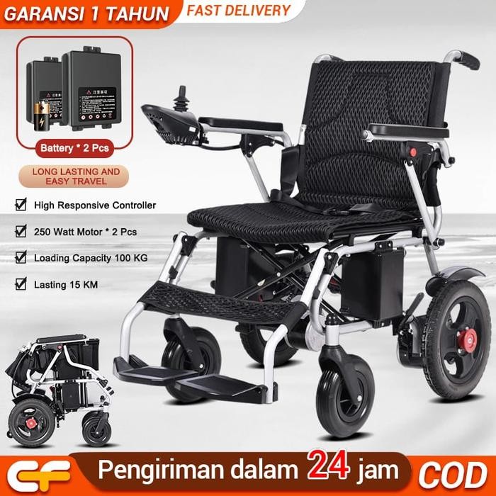 PREMIUM Kursi Roda Elektrik Bisa Lipat Ekonomis / Kursi Roda Medis