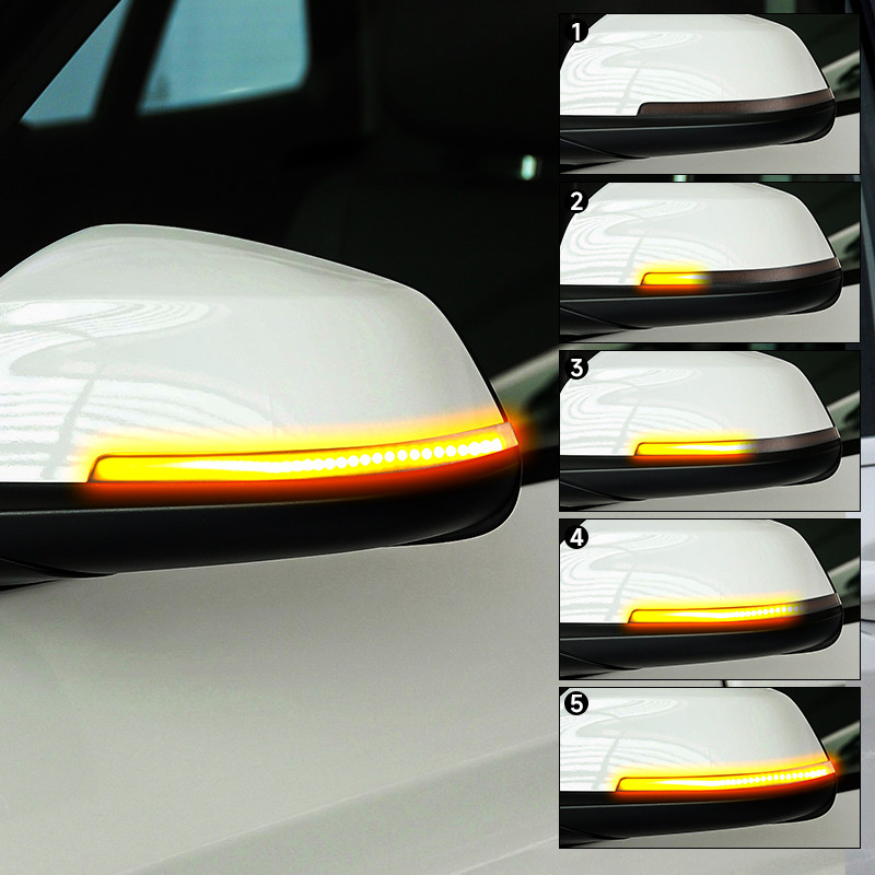 Untuk  1 2 34 X1 M Seri F20 F30 F34 F36 E84 F87 I3 Dinamis Hitam LED Sinyal Giliran Lampu Kaca Spion