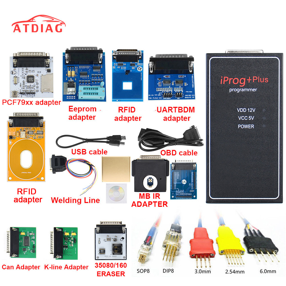 2023 Iprog + Plus Adaptor Penuh Alat ECU Eeprom IMMO Ganti Carprog/Tango