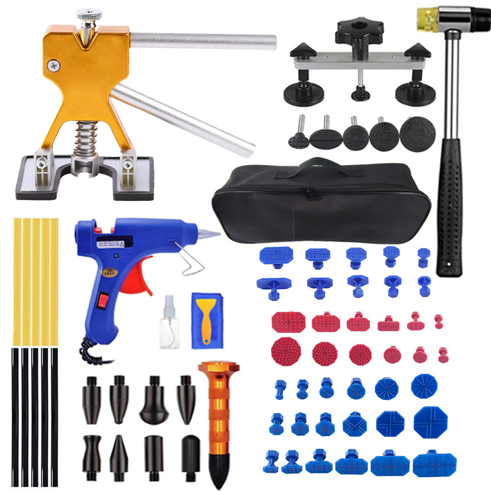 Alat Penghilang Perbaikan Penyok Tanpa Cat Bodi Otomatis Tas Kit Penarik Penyok Lem Pengangkat Penyo