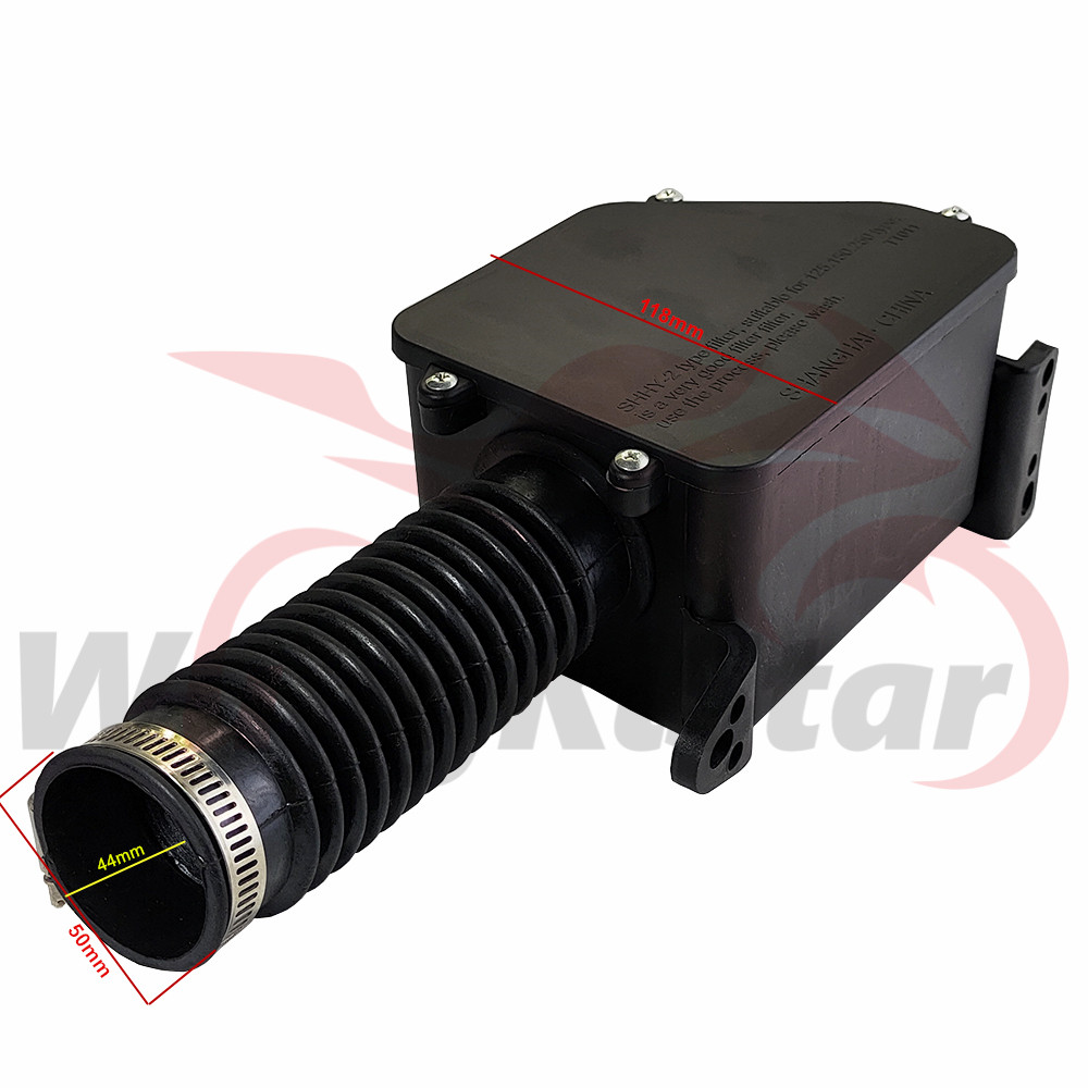 42-44Mm Kotak Filter Udara Pembersih Asupan Hitam untuk GY6 150 157QMJ Mesin 150cc ATV Quad Bike 4 R