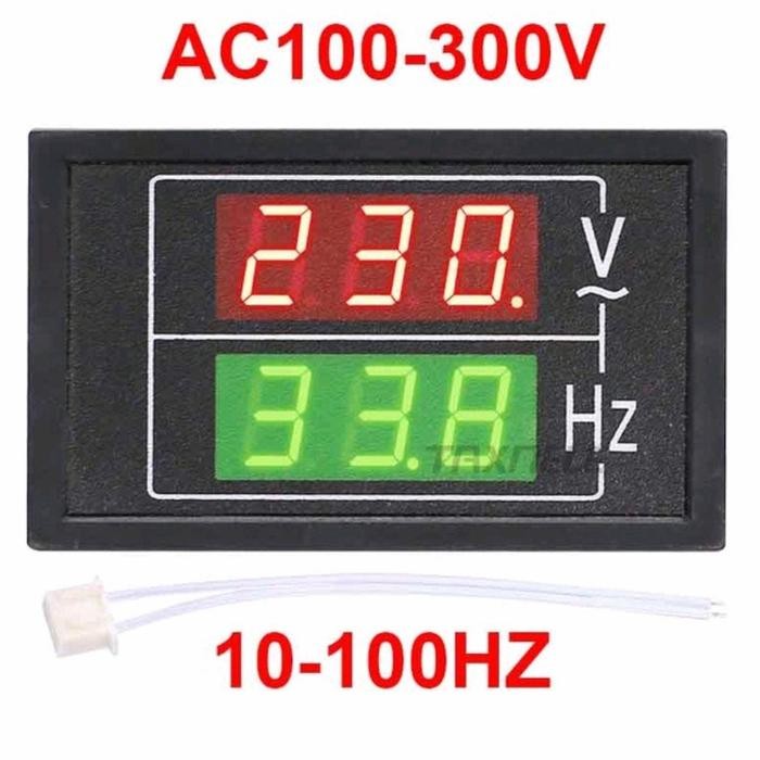 Voltmeter Hz Meter Digital Led 300V Ac / Voltmeter Frequency Meter Ac