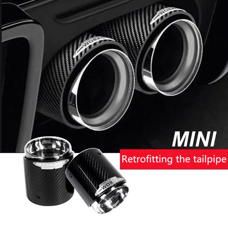 1 Buah Ujung Knalpot Kualitas Terbaik Karbon 3K untuk MINI Cooper S R55 R56 R57 R58 R59 R60 R61 F54 