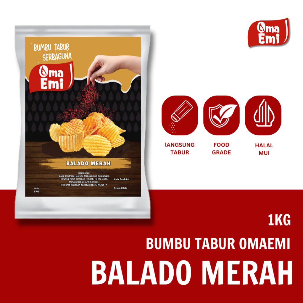 

SANS Bumbu Tabur Balado Merah 1 kg HALAL