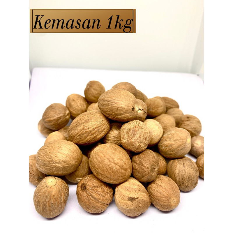 

SANS Biji Pala Utuh 1kg / Biji Pala Bulat / Biji Pala Kupas / Biji Pala / Nutmeg Seed
