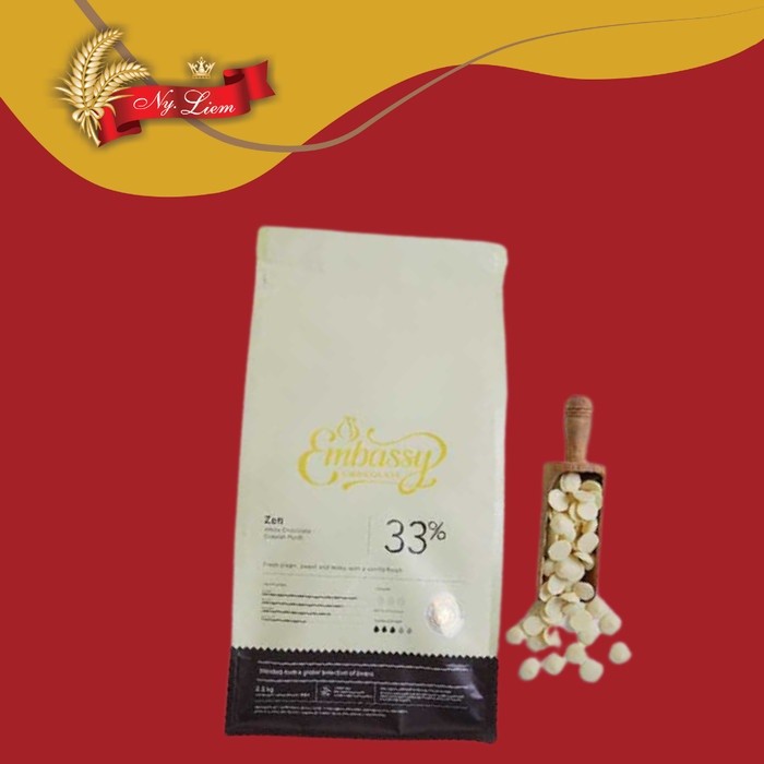 

SANS Embassy Zend Blend White Chocolate Couverture 33% 250gr #R