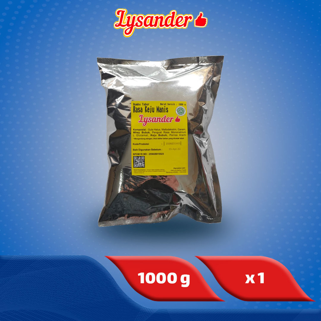 

SANS Lysander Bumbu Tabur Keju Manis 1 kg