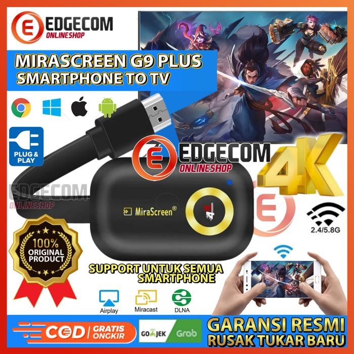 Mirascreen G9 Plus 5G+2,4G 4K HDMI Wireless Display Dongle