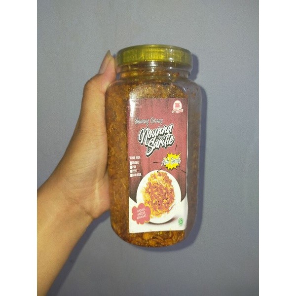 

SANS Bawang Goreng Kriuk Enak Varian Rasa Nounna Saritie Kemasan Toples 250 Gram