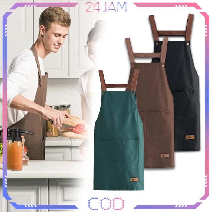 Apron Cafe Apron Celemek Masak Celemek Cafe Barista Clemek Kain Celemek Anti Air