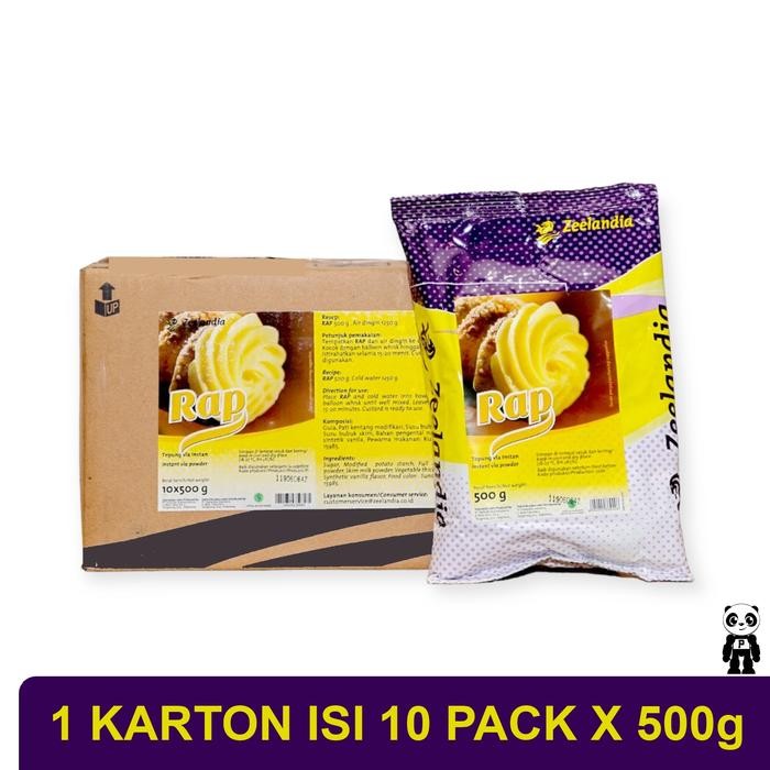 

SALE !!! ZEELANDIA RAP TEPUNG VLA INSTANT 1 KARTON ISI 10 X 500G TEPUNG CUSTARD READYY
