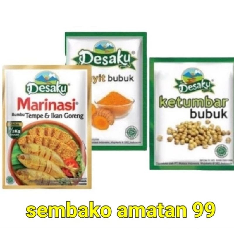 

DESAKU BUMBU GORENGAN MARINASI AYAM TEMPE IKAN KETUMBAR KUNYIT ALL VARIAN RASA BEST SELLER