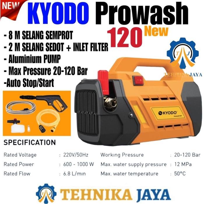 PROMO / TERMURAH Alat Mesin Steam Jet Cleaner Kyodo Prowash 120 Cuci Mobil Motor AC TERBAIK