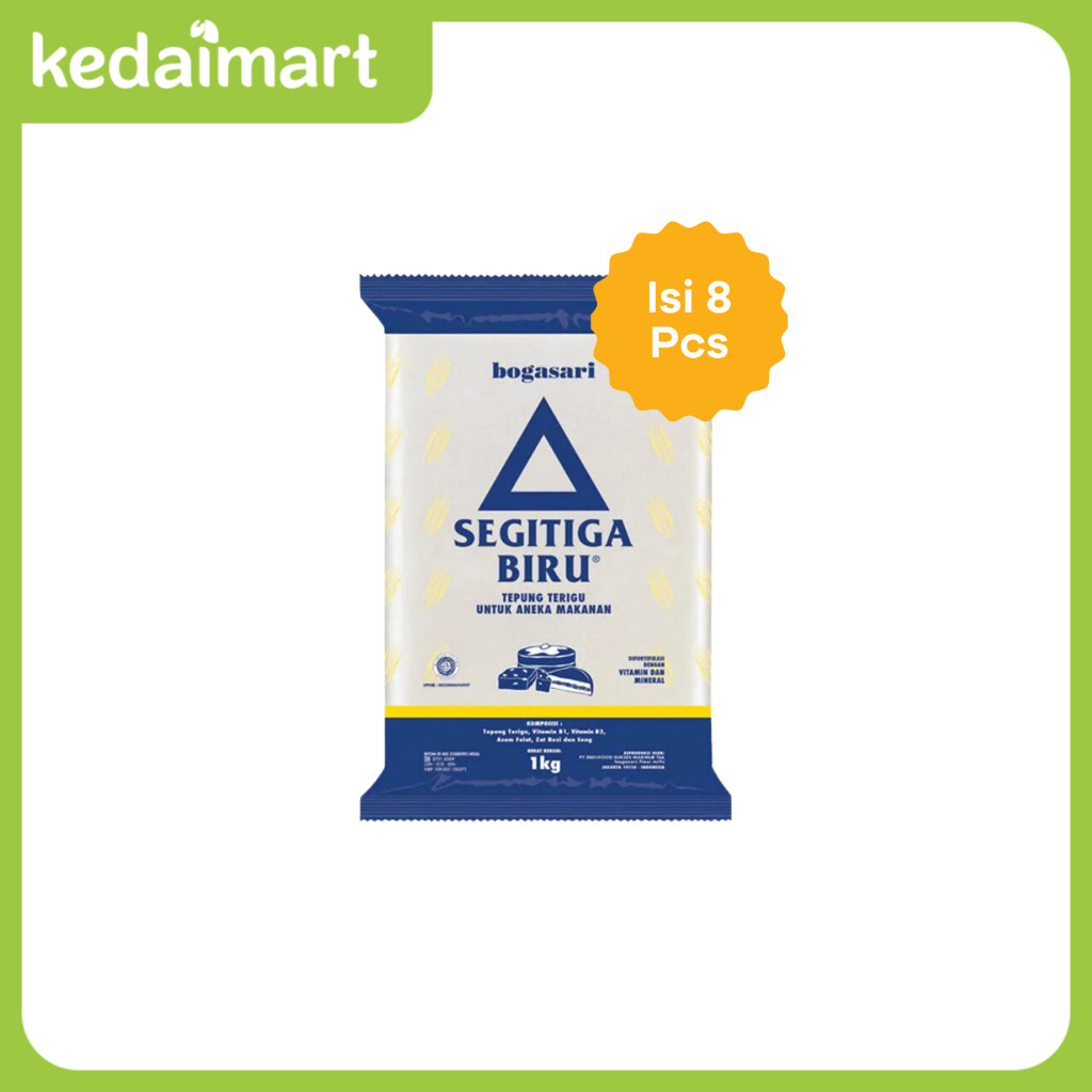 

Tepung Terigu Segitiga Biru 1 kg x 8 Pcs