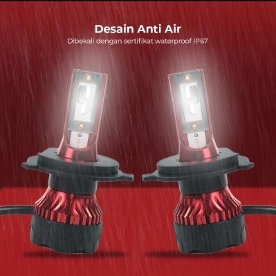 Gt Lampu Depan Mobil Led Zes Headlight 12000Lm 55W H4 2Pcs / Lampu Utama Mobil H11 2 Buah / Lampu