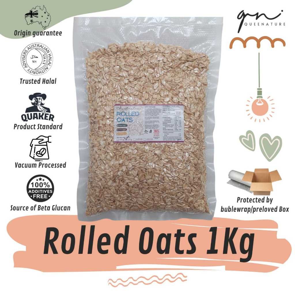 

RATU Oats / Australian Rolled Oats/ Roll Oat / Oat Giling / Menir Gandum Kasar 1Kg
