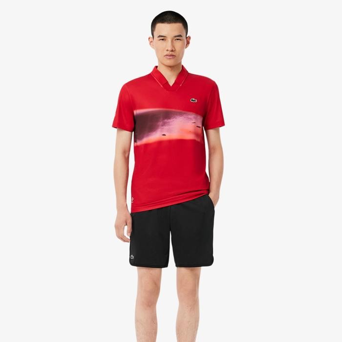 Kaos Polo Tennis Lacoste Sport x Daniil Medvedev Ultra Dry Fit Tenis Olah Raga Pria Baju Golf