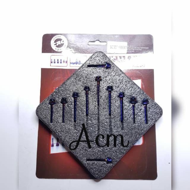 BAUT PROBOLT MESIN SET GOLD & BLUE BEAT VARIO / BAUT VARIASI BEAT VARIO