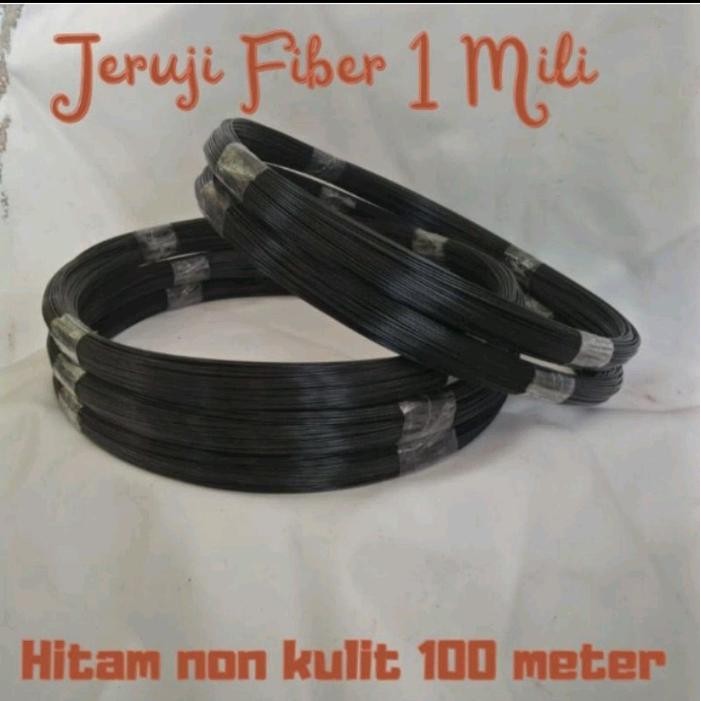 Jeruji fiber 1mm hitam non kulit 100 meter Ruji untuk kandang burung pleci
