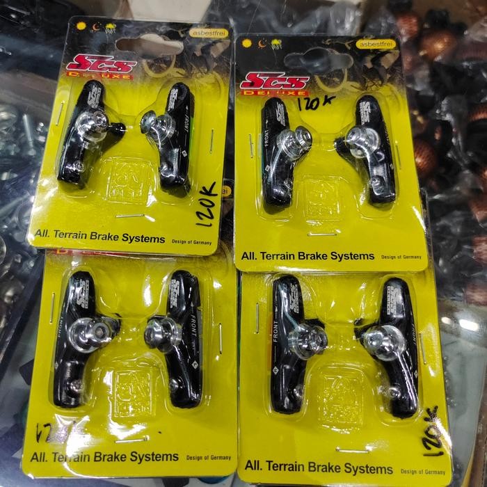 TOP PRODUK KARET REM BREAKPED UBRAKE SCS DELUXE TAIWAN HARGA SEPASANG 2BH