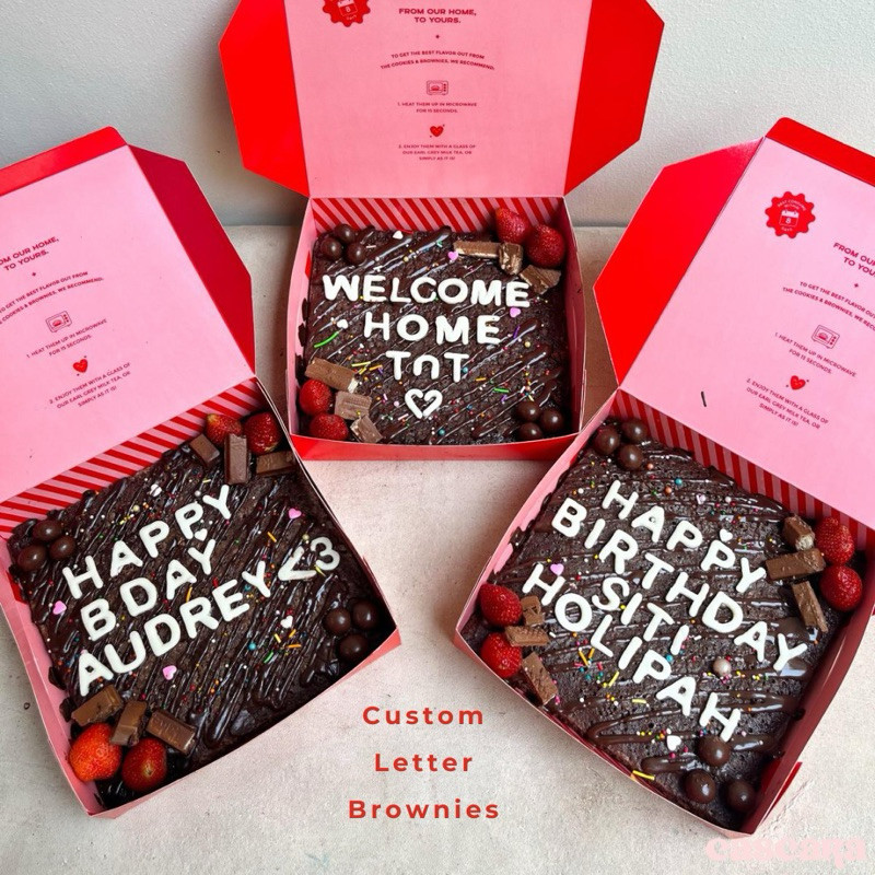 

Cascara Cookies - Kue Fudgy Brownies Full Cokelat Ulang Tahun Custom Tulisan Tanpa Potong 20cm