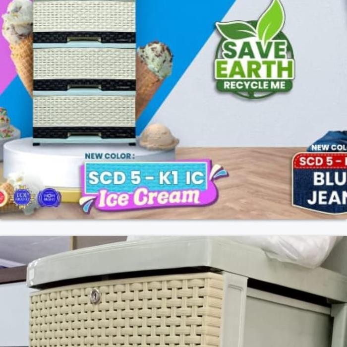 Lemari Plastik Srs 5 Susun Napolly