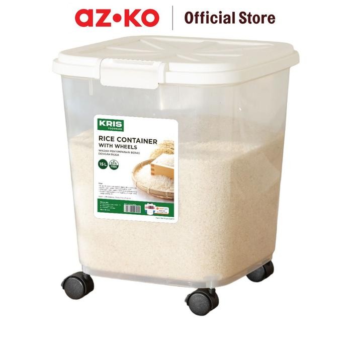 

AZKO Kris 15 ltr Tempat Beras - Putih