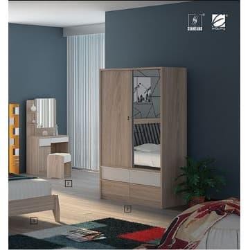 Lemari Siantano Lp 288 Sl Lemari Pakaian 2 Pintu Sliding + Cermin