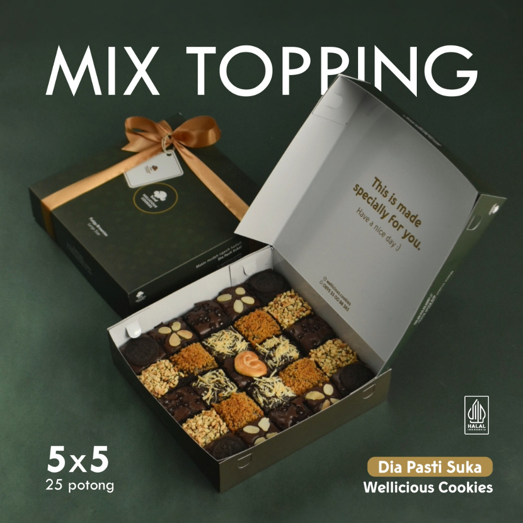 

Hot Deals Fudgy Brownies Mix Topping (Brownies Panggang) Hampers, Kado Ulang Tahun, Hadiah Wisuda,