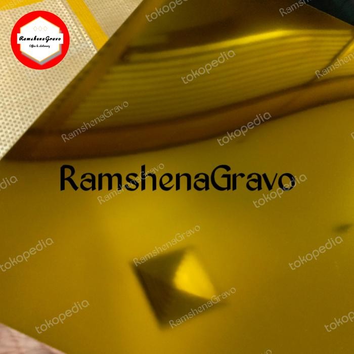 

Tjp - Gravoply Gold Mirror / Bahan Name Tag / Gravir / Laser/120Cm X 60Cm