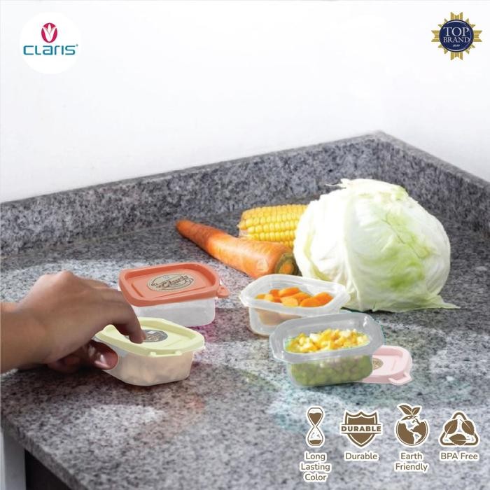 

CLARIS 2931-4 RE Tempat Bumbu Tempat Makan Mini 100Ml Set 4 Pcs