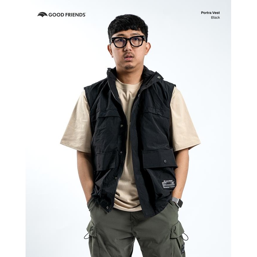 Goodfriends Rompi Pria Portra Vest Black