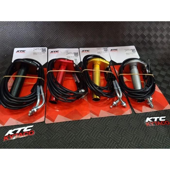 New Gas Spontan Ktc Kytaco At-102 Original 2 Kabel Cnc Universal Scoopy Nmax Pcx Vario