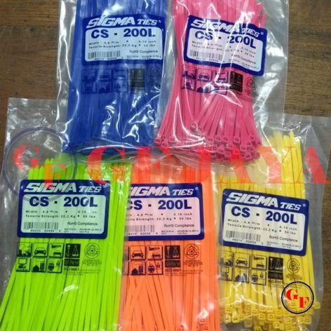 

Kabel Ties / Cable Tie Sigma 200 L Biru Merah Pink Hijau Orange Kuning
