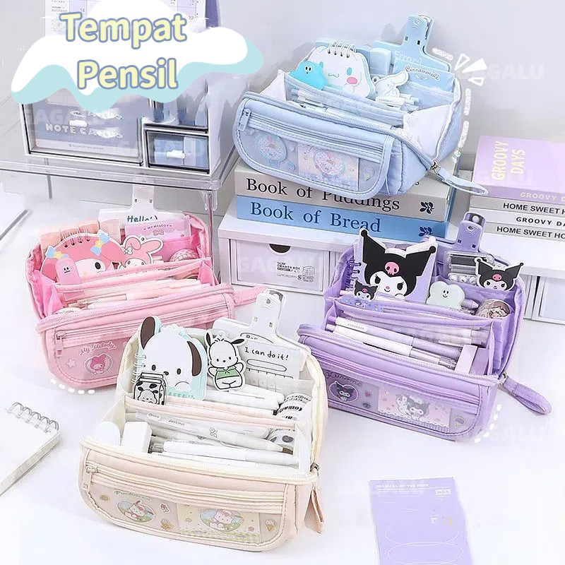 

GAGALU Lucu Pentas Karakter Anime Berkapasitas Besar Tempat Pensil Kartun Alat Tulis Pensil Kasus