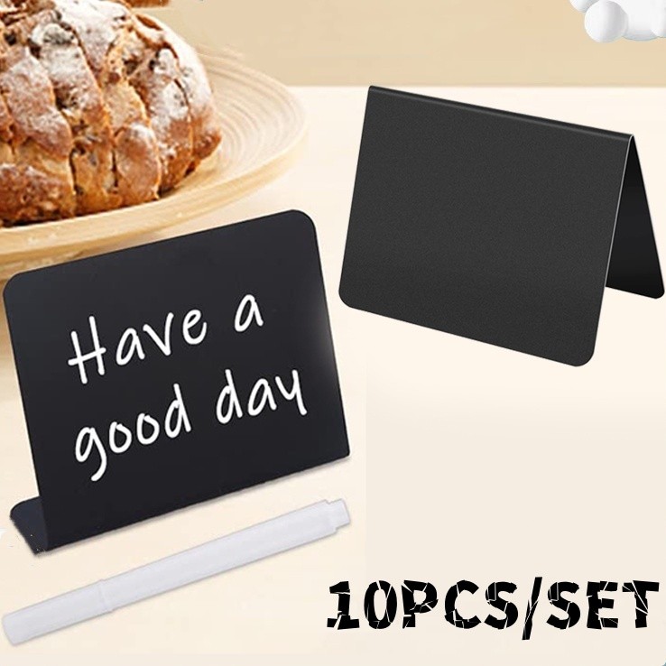 

10 PCS/SET +1 PEN Papan Tulis Kapur Food Buffet Mini/Acrylic Mini Chalkboard/Papan Tulis Kapur
