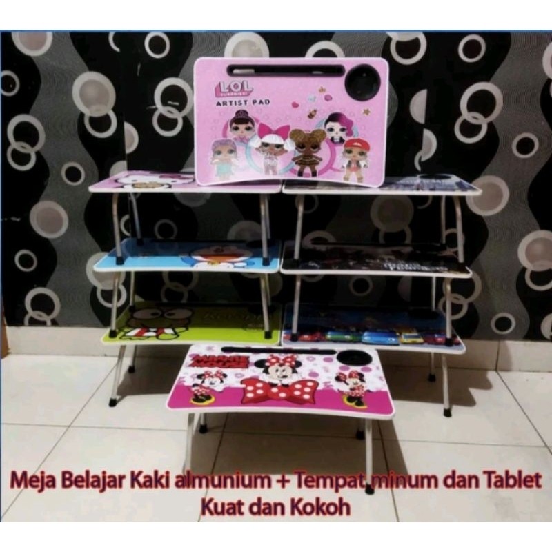 

Meja belajar / Meja laptop karakter Dan Tempat Gelas
