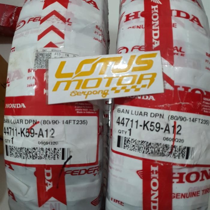 Ban Ahm Federal 80/90-14 Tubless Depan Motor Beat,Vario