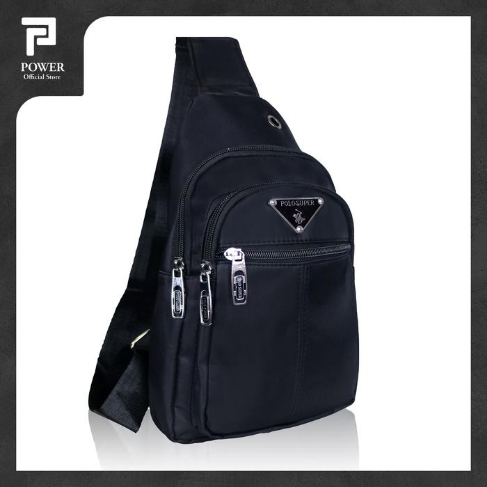 Tas Selempang Pria Polo Super Original Sling Bag Import Usb Portable Tas Slempang Cowok Trendy